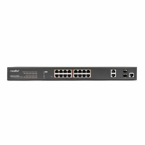 Rocstor SolidConnect SCM20 Managed L2 Gigabit Ethernet (10/100/1000) Power over Ethernet (PoE) Black