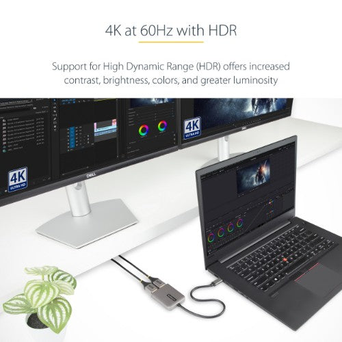 StarTech.com MST14CD122DP USB graphics adapter 4096 x 2160 pixels Gray
