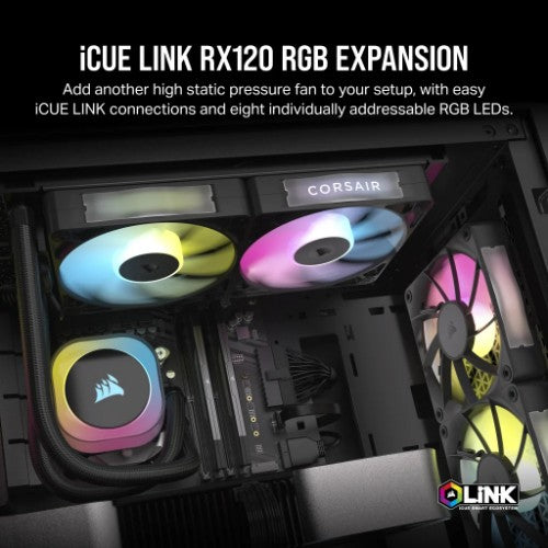 Corsair iCUE LINK RX120 RGB Computer case Fan 4.72" (12 cm) Black 1 pc(s)