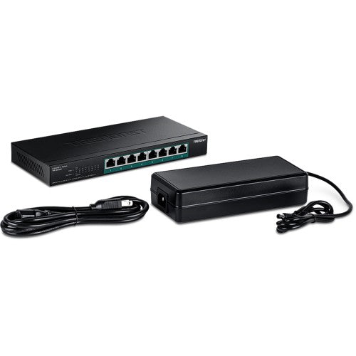 Trendnet TPE-BG380 network switch Unmanaged 2.5G Ethernet (100/1000/2500) Power over Ethernet (PoE) Black