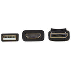 Tripp Lite P567-02M video cable adapter 78.7" (2 m) HDMI + USB DisplayPort Black
