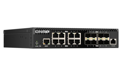 QNAP QSW-M3216R-8S8T-US network switch Managed L2/L3 10G Ethernet (100/1000/10000) 1U Black