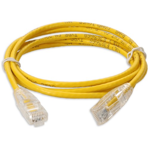 AddOn Networks ADD-1-5FSLCAT6A-YW networking cable Yellow 18.1" (0.46 m) Cat6a U/UTP (UTP) Round