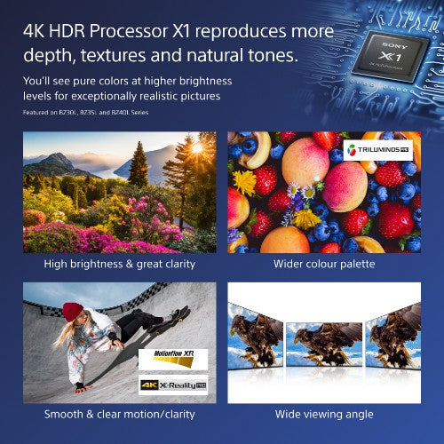 Sony FW-75BZ40L signage display Digital signage flat panel 75" LCD Wi-Fi 700 cd/m² 4K Ultra HD Black Android 24/7