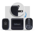 StarTech.com 102NB-WALL-CHARGER mobile device charger Universal Black AC Fast charging Indoor