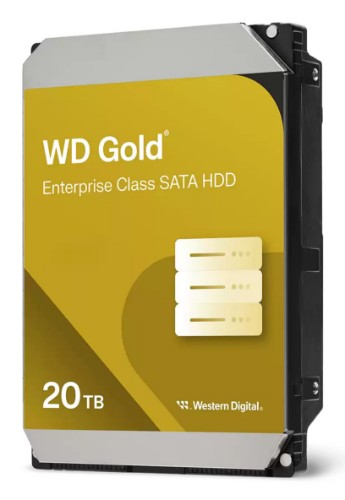 Western Digital Gold WD203KRYZ internal hard drive 20 TB 7200 RPM 512 MB 3.5" Serial ATA