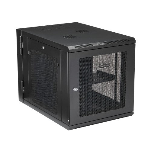 StarTech.com RK1232WALHM rack cabinet 12U Wall mounted rack Black