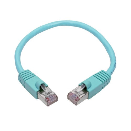 Tripp Lite N262-001-AQ networking cable Aqua color 12.2" (0.31 m) Cat6a S/UTP (STP)