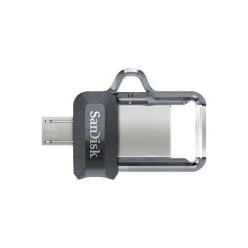 SanDisk 64GB Ultra Dual m3.0 USB flash drive USB Type-A / Micro-USB 3.2 Gen 1 (3.1 Gen 1) Gray, Stainless steel