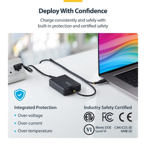 StarTech.com 1100LN-USB-C-CHARGER power adapter/inverter Indoor 100 W Black