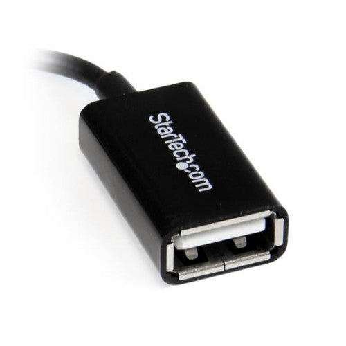 StarTech.com UUSBOTGRA USB cable USB 2.0 5" (0.127 m) Micro-USB B USB A 0.48 Gbit/s Black