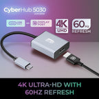 Adesso USB-C TO DISPLAY PORT ADAPTER 5.91" (0.15 m) USB Type-C DisplayPort Aluminum