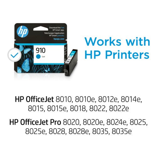 HP 910 Cyan Original Ink Cartridge