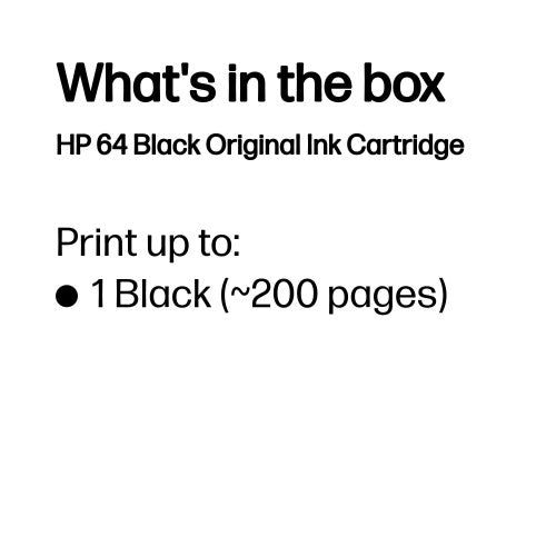 HP 64 Black Original Ink Cartridge