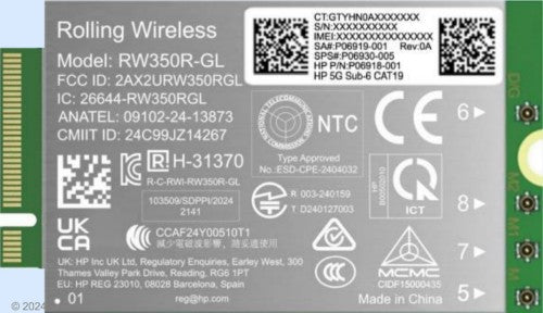 HP 5G Sub-6 WWAN interface cards/adapter