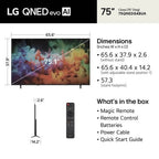 LG QNED evo AI MiniLED 65"QNED evo Dynmc ColorPro 4K Ultra HD Smart TV Wi-Fi Black