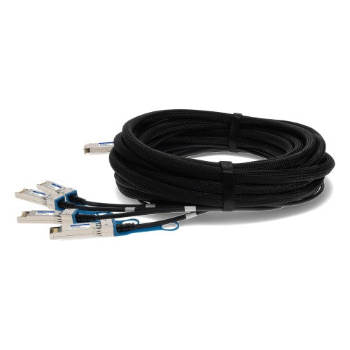AddOn Networks ADD-QCISPA-PDAC5M InfiniBand/fibre optic cable 196.9" (5 m) QSFP+ 4x SFP+ Black