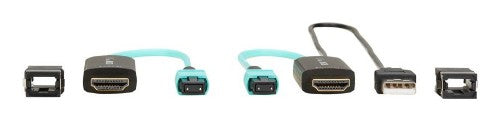 Eaton P568-000-FBR HDMI cable 7.09" (0.18 m) HDMI Type A (Standard) Aqua color, Black