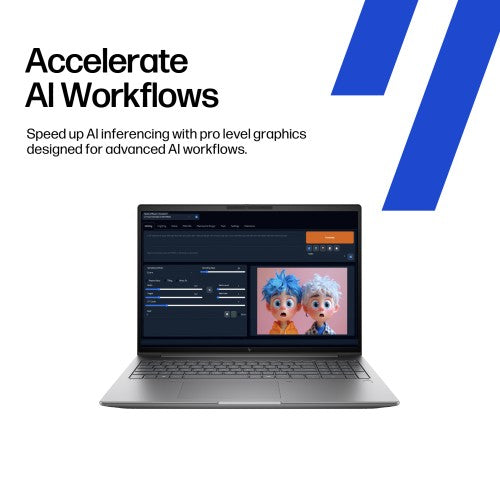 HP Zbook X G1i 16 inch Mobile Workstation PC Wolf Pro Security Edition Intel Core Ultra 9 285H 16" WUXGA 32 GB DDR5-SDRAM 1 TB SSD NVIDIA RTX PRO 2000 Blackwell Wi-Fi 7 (802.11be) Windows 11 Pro Silver