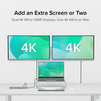 Plugable Technologies USBC-11IN1E laptop dock/port replicator Wired USB 3.2 Gen 1 (3.1 Gen 1) Type-C Silver