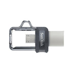 SanDisk 64GB Ultra Dual m3.0 USB flash drive USB Type-A / Micro-USB 3.2 Gen 1 (3.1 Gen 1) Gray, Stainless steel