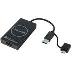 VisionTek 901506 video cable adapter 35.4" (0.9 m) HDMI Type A (Standard) USB Type-A + USB Type-C Black