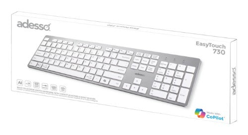 Adesso AKB-730UW keyboard Home/Office USB QWERTY UK International White