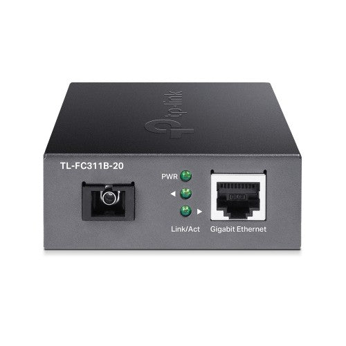 TP-Link TL-FC311B-20 network media converter 1000 Mbit/s Single-mode Black