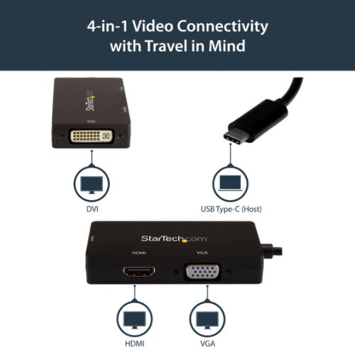 StarTech.com CDPVGDVHDBP USB graphics adapter 3840 x 2160 pixels Black