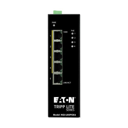 Tripp Lite NGI-U05POE4 network switch Unmanaged Gigabit Ethernet (10/100/1000) Power over Ethernet (PoE) Black