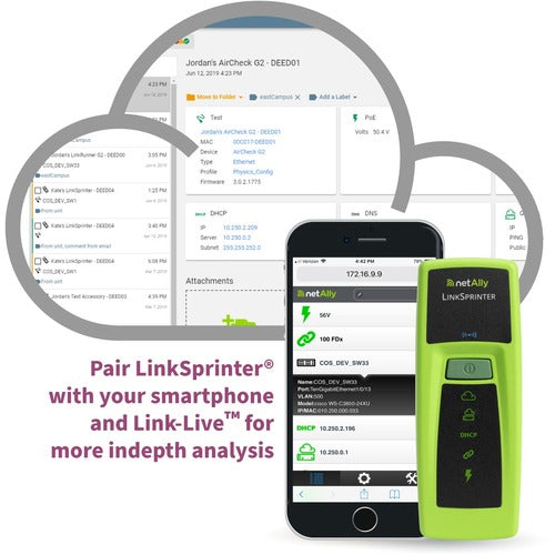 NetAlly LinkSprinter Pocket PoE tester Green