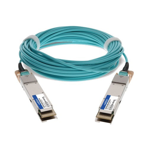 AddOn Networks QSFPDD4-400G-AOC1M-AO InfiniBand/fibre optic cable 39.4" (1 m) QSFP-DD AOC Aqua color
