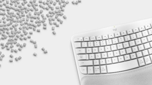 Logitech Wave Keys keyboard Universal RF Wireless + Bluetooth QWERTY English White