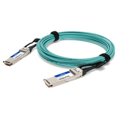 AddOn Networks QSFP-200GB-AOC10M-AO InfiniBand/fibre optic cable 393.7" (10 m) QSFP56 Green, Silver