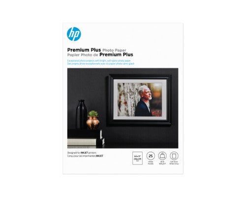 HP Premium Plus Photo Paper Satin 80 lb 8.5 x 11 in. (216 x 279 mm) 25 sheets