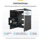 StarTech.com RACK-10U-14-BRACKET rack cabinet Wall mounted rack Black
