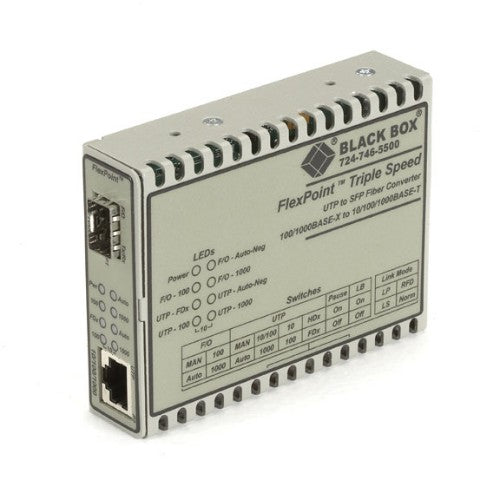Black Box MC1017A-SMSC network media converter 1000 Mbit/s Gray