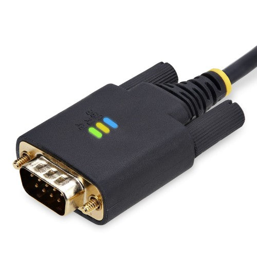 StarTech.com 1P10FFC-USB-SERIAL serial cable Black 118.1" (3 m) USB Type-A DB-9