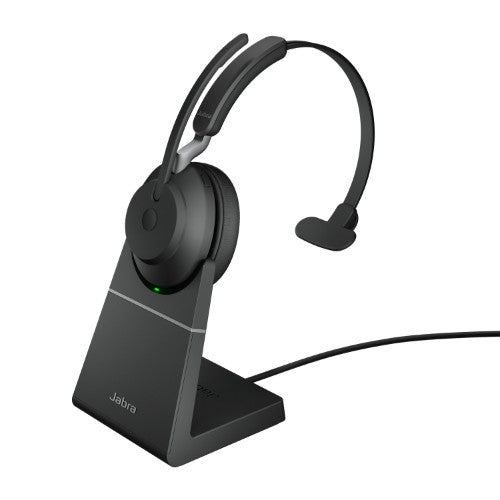 Jabra Evolve2 65 Headset Wireless Head-band Office/Call center USB Type-A Bluetooth Charging stand Black