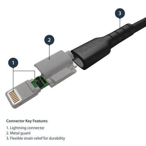 StarTech.com RUSBLTMM1MB lightning cable 39.4" (1 m) Black