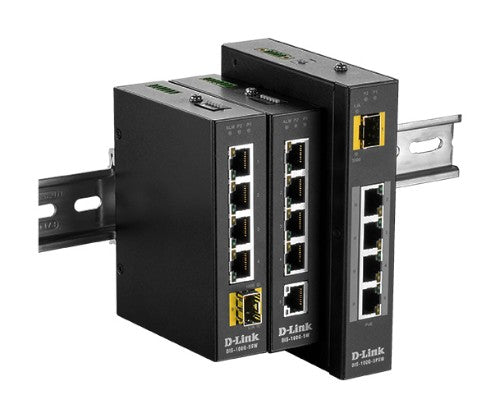 D-Link DIS‑100G‑5PSW Unmanaged L2 Gigabit Ethernet (10/100/1000) Power over Ethernet (PoE) Black
