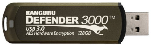 iStorage Kanguru Defender 3000 USB flash drive 16 GB USB Type-A 3.2 Gen 1 (3.1 Gen 1) Brown