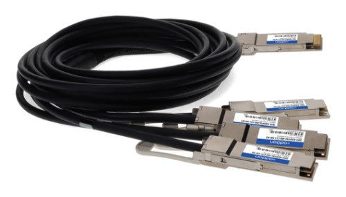 AddOn Networks QDD-4QSFP56-400-CU1-5M-AO InfiniBand/fibre optic cable 59.1" (1.5 m) QSFP-DD 4x QSFP56 DAC Black, Stainless steel