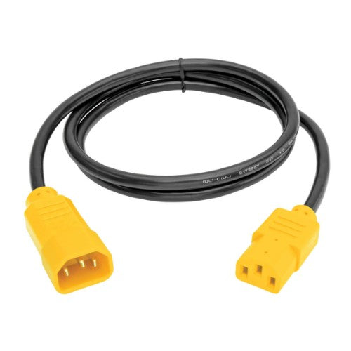 Tripp Lite P004-004-YW power cable Black, Yellow 47.2" (1.2 m) C14 coupler C13 coupler