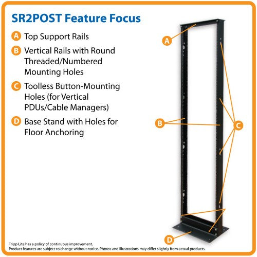 Tripp Lite SR2POST rack cabinet 45U Freestanding rack Black - Buy IT Solutions