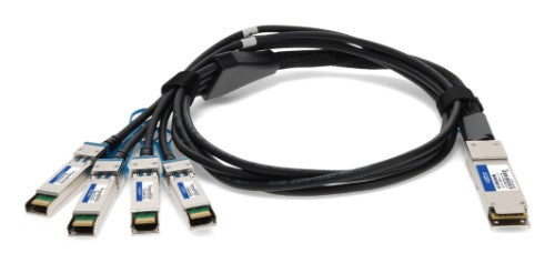 AddOn Networks ADD-Q28ALS28IN-P2M InfiniBand/fibre optic cable 78.7" (2 m) QSFP28 4x SFP28 DAC Black, Stainless steel