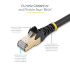 StarTech.com C6ASPAT10BK networking cable Black 118.1" (3 m) Cat6a S/UTP (STP)