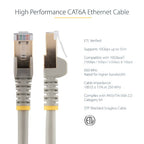 StarTech.com C6ASPAT14GR networking cable Gray 169.3" (4.3 m) Cat6a U/FTP (STP)