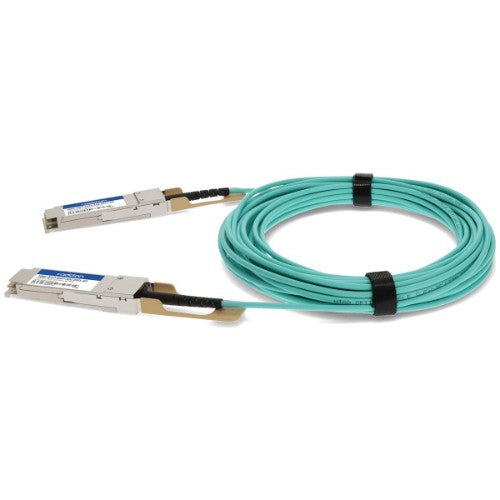 AddOn Networks 100G-QSFP-QSFP-AOC-0501-AO InfiniBand/fibre optic cable 196.9" (5 m) QSFP28 Turquoise
