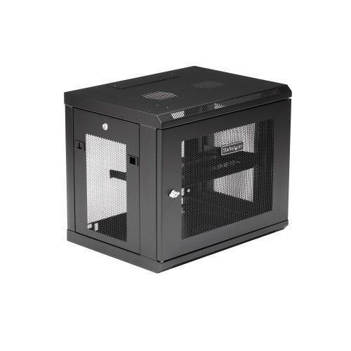 StarTech.com RK9WALM rack cabinet 9U Wall mounted rack Black